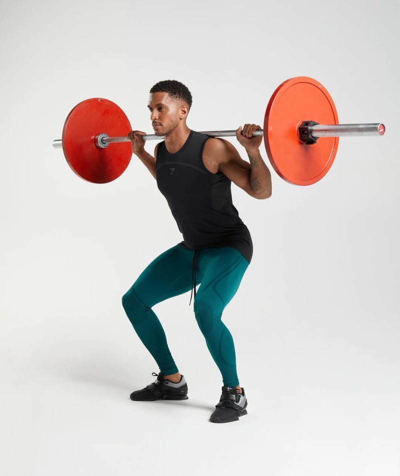 Men's Gymshark 315 Seamless Leggings Turquoise | NZ 8LQAEH